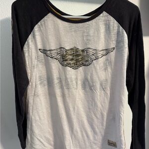 Harley-Davidson Black and White Long Sleeve Tee